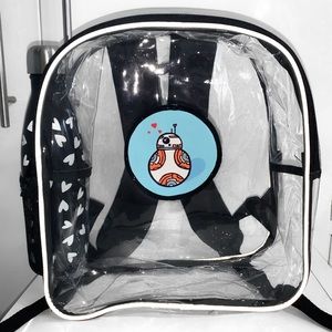 BB8 Star Wars clear bookbag